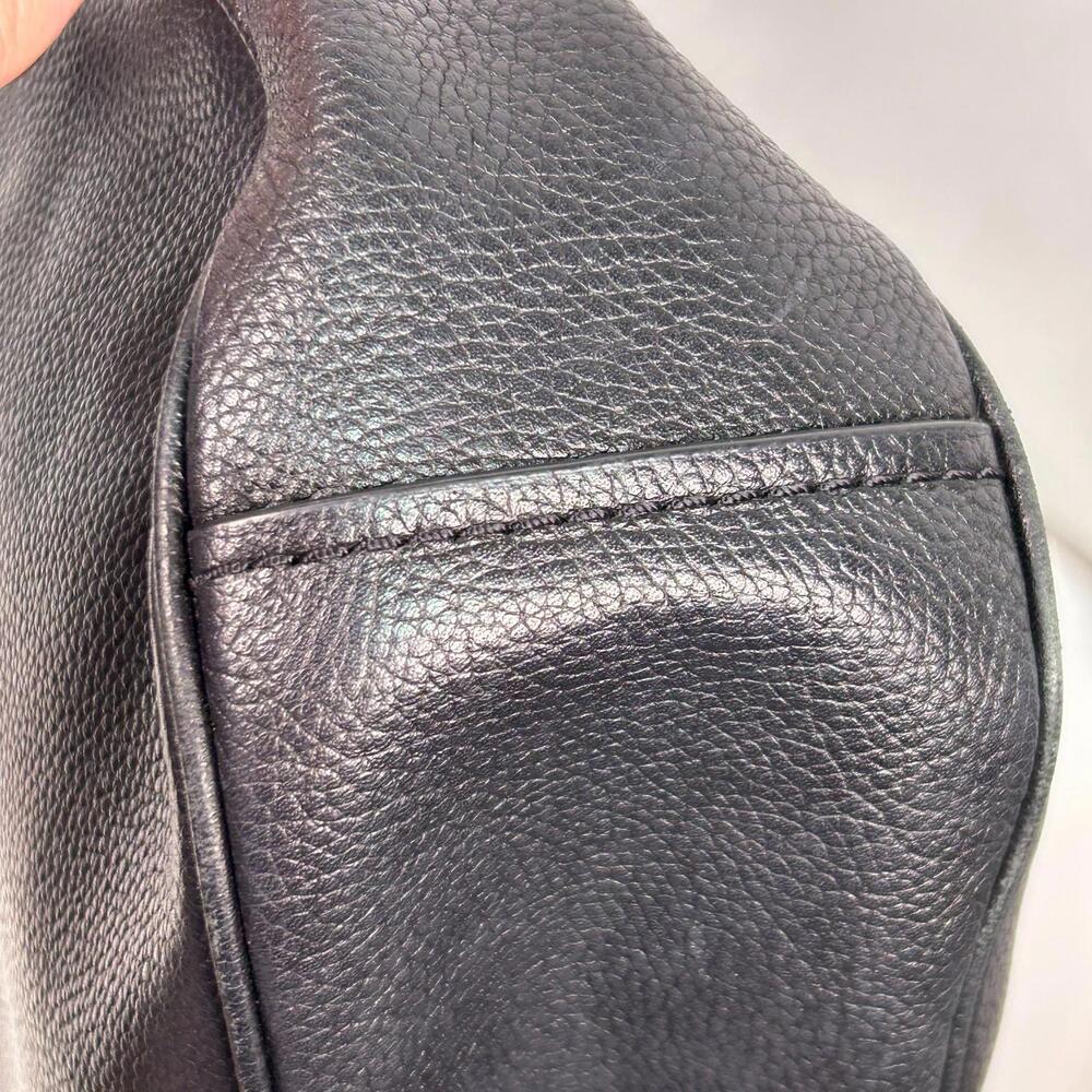 Coach Black Pebbled Leather Hobo Shoulder Bag Tassel Zip Pocket Purse F28993 - Picture 4 of 9